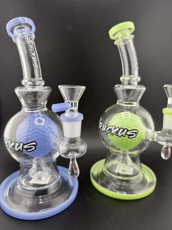 Ruckus Glass 8″ Bulb Rig 14mm 90°