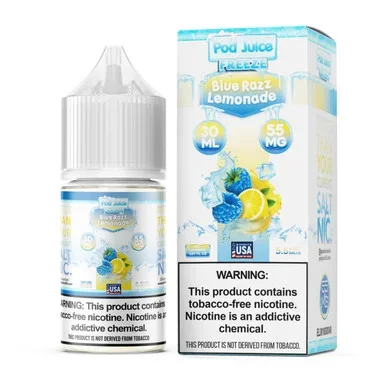 Salt Blue Razz Lemonade Freeze Tobacco Free Nicotine E-Juice 30ml | Pod Juice