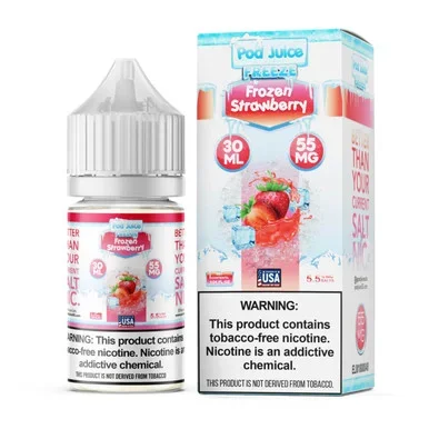 Salt Frozen Strawberry Tobacco Free Nicotine E-Juice 30ml | Pod Juice