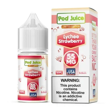 Salt Lychee Strawberry Tobacco Free Nicotine E-Juice 30ml | Pod Juice