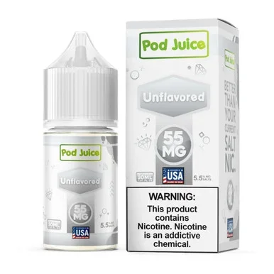 Salt Unflavored Tobacco Free Nicotine E-Juice 30ml | Pod Juice