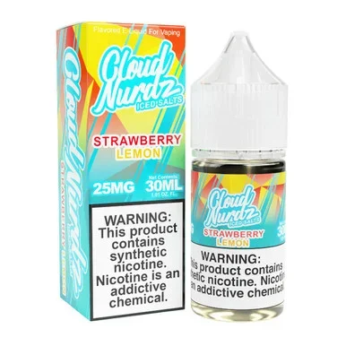 Salts Iced Strawberry Lemon Synthetic Nicotine 30ml E-Juice | Cloud Nurdz