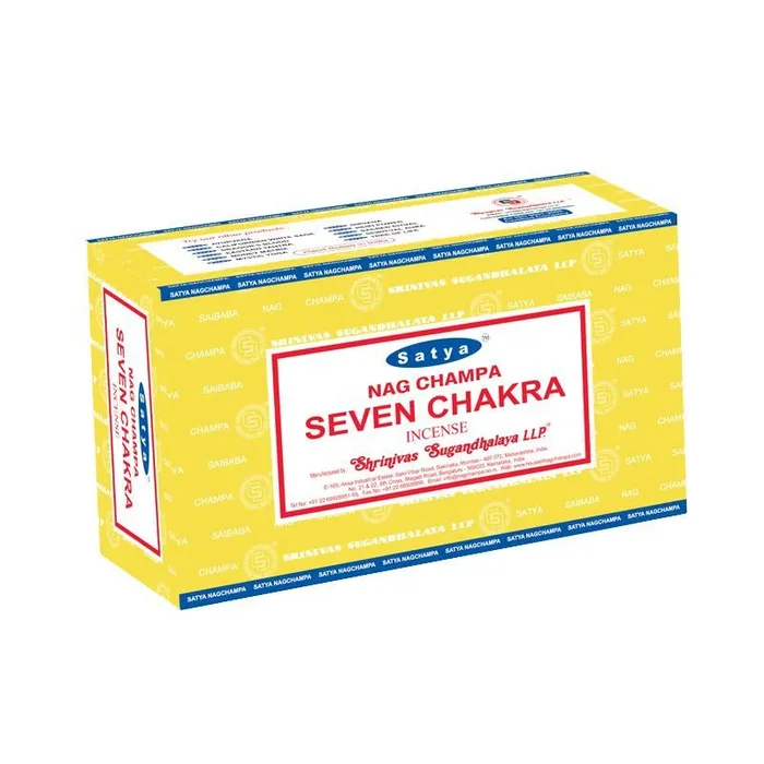 Satya Nag Champa – Seven Chakra Incense Sticks 15g
