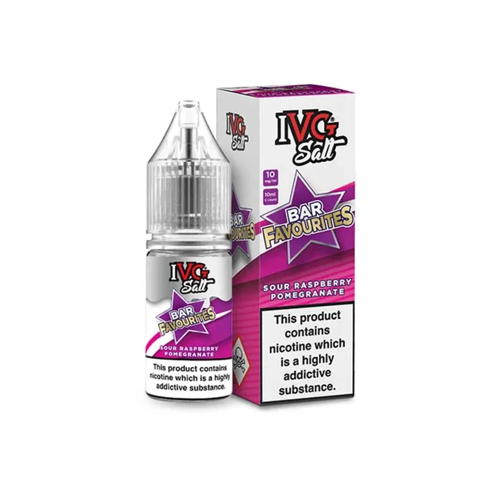 Sour Raspberry Pomegranate Nic Salt by Bar Favourites IVG