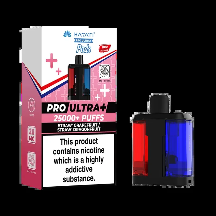 Straw’ Grapefruit / Straw’ Dragonfruit Hayati Pro Ultra Plus Refill Pack