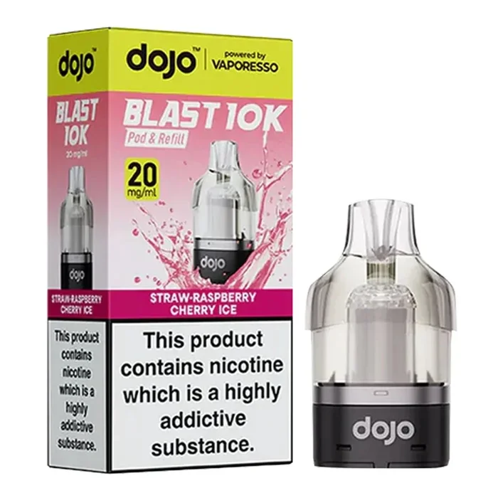 Straw Raspberry Cherry Ice Dojo Blast 10K Pre-filled Pod by Vaporesso