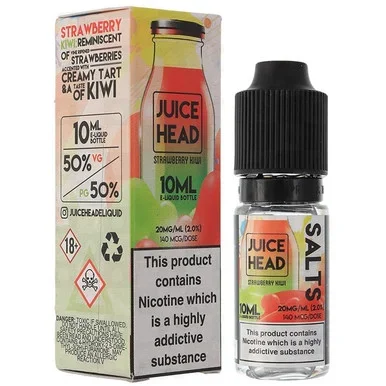 Strawberry Kiwi Nic Salt E Liquid 10ml by Juice Head