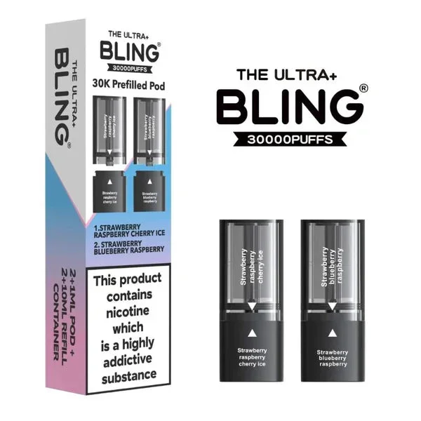 Strawberry Raspberry Cherry Ice / Strawberry Blueberry Raspberry – Bling Ultra+ 30K Refill Pods
