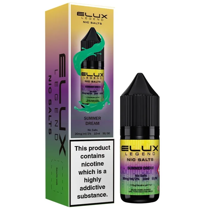 Summer Dream By Elux Legend 10ml E Liquid Nic Salt