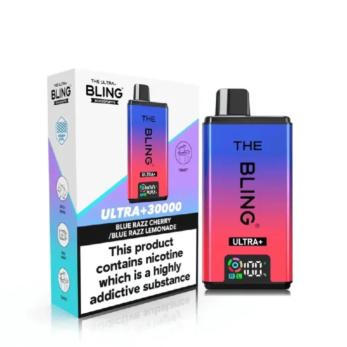 The Bling Ultra Plus 30K Vape Kit Blue Razz Cherry / Blue Razz Lemonade