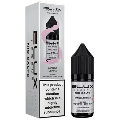 Vanilla Tobacco Nic Salt E Liquid 10ml By Elux Legend