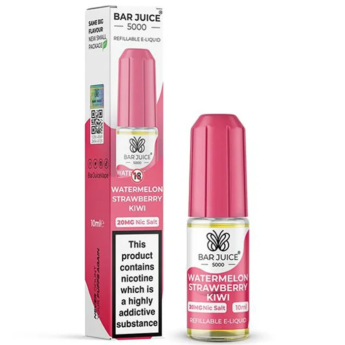Watermelon Strawberry Kiwi Nic Salt E-Liquid by Bar Juice 5000