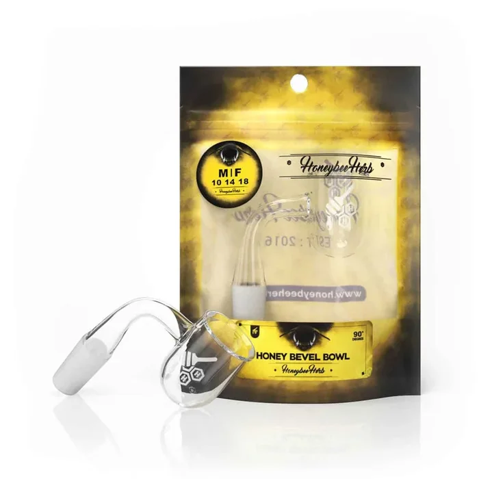 YL Honey Bevel Bowl Quartz Banger – All Joint Options