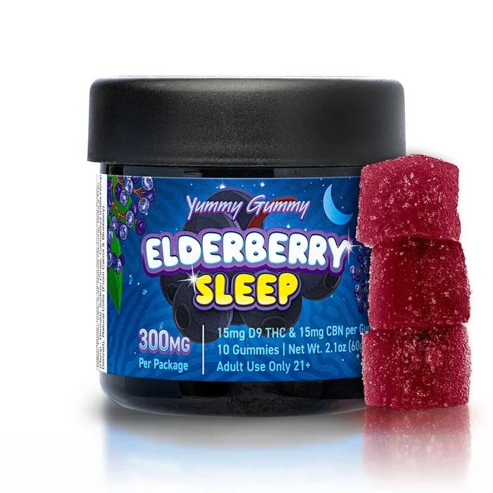 Yummy Gummy – 300MG – Elderberry Sleep D9 Gummies (Indica)