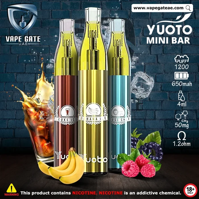 Yuoto Mini Bar Disposable Vape (50mg – 1200 Puffs)