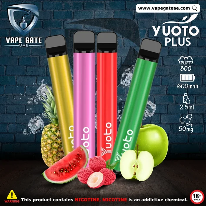 YUOTO PLUS DISPOSABLE VAPE KIT (800 PUFFS-600MAH)