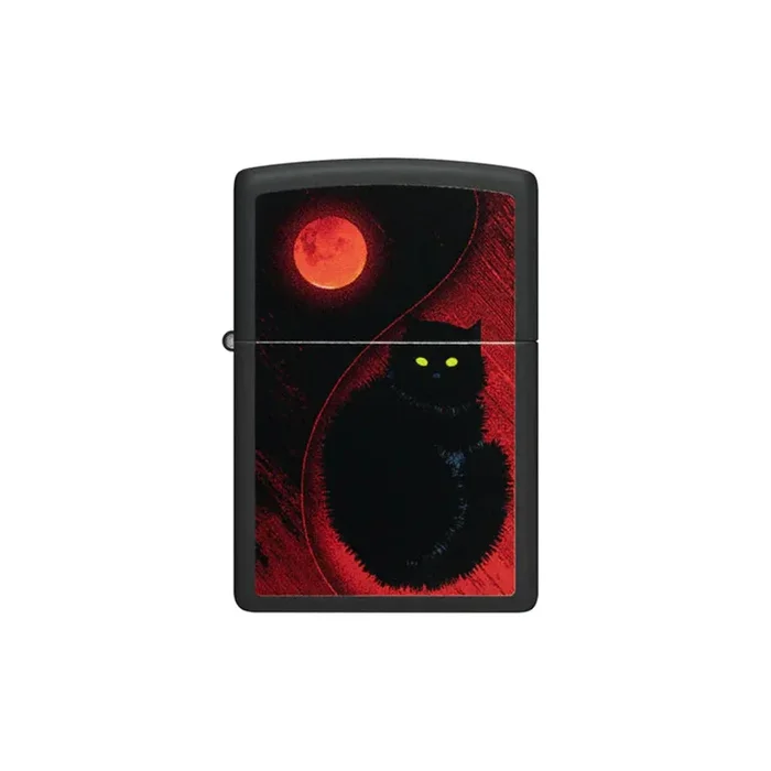 Zippo Lighter – Black Cat Design