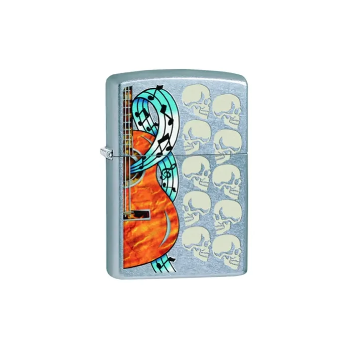 Zippo Lighter – Guitar and Skulls