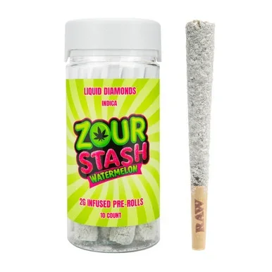 Zour Stash Liquid Diamonds Infused Preroll 2G | 10 Count